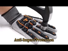 Flexible Working 18G ANSI A4 Cut Level Safety Gloves with TPR Coating and S-XXL Sizes