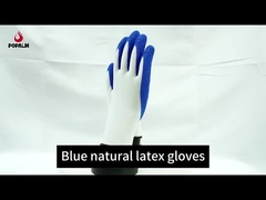 Crinkle Latex Work Gloves Custom Logo Nylon Liner durable For Gardening construction