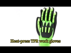 TPR Ant-Impact Work Gloves Anti‐Slip Nylon Nitrile Material Gloves