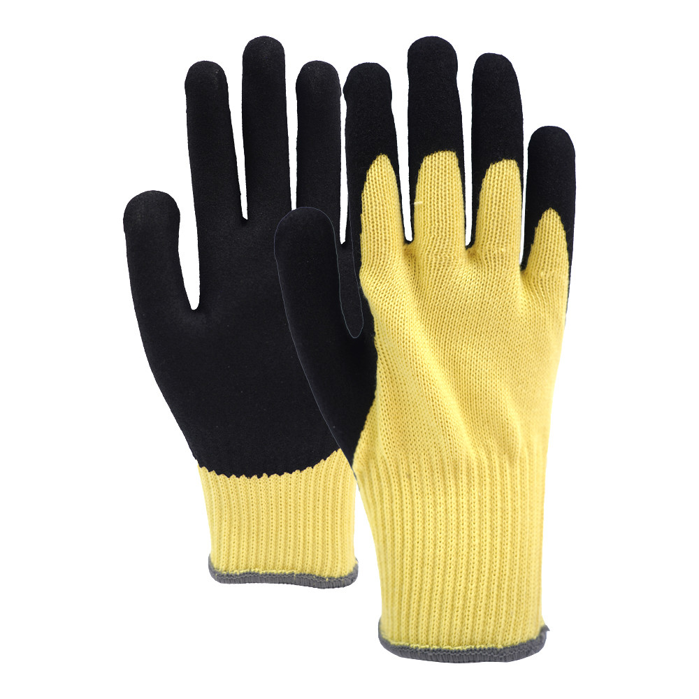 10 Gauge Pure Aramid Nitrile Coated Gloves Custom Fire Resistant Work ...