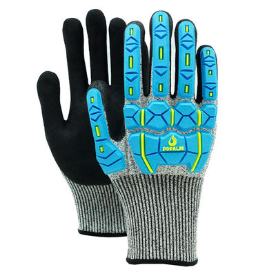 Anti-Snip Anti-Collision Sand Nitrile Handschoenen, TPR Impact Handschoenen voor handbescherming