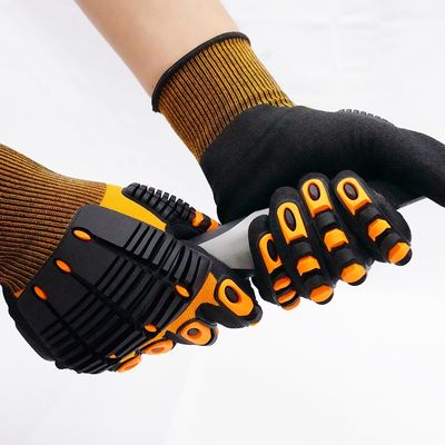 Comfortabele, ademend, schokbestendig, slijtagebestendige veiligheidshandschoenen met manchetlabels
