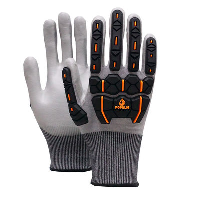 Anti-Snip Anti-Slip Knuckle Bescherming Handschoenen 18 Gauge PU bedekte werkhandschoenen
