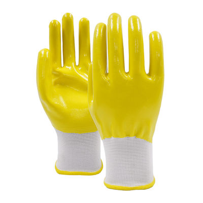 Nitril oliebestendige werkhandschoenen, waterdichte polyester nitrilhandschoenen