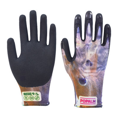 15 Guage Impact-Guard TPR Gloves Latex Sandy Coated Garden Gloves 