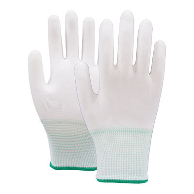 13 Gauge PU Coated Polyester Handling Gloves Breathable