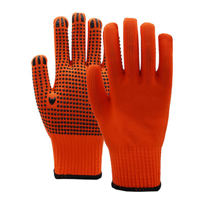 10 Gauge Polyester PVC Dotted Gloves Durable Grip Gloves For General Handling Light Industrial Work