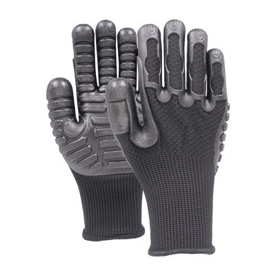 13 Gauge Polyester TPE Anti Vibration Gloves Durable Work Gloves with TPE Padding for Vibration and Impact Protection